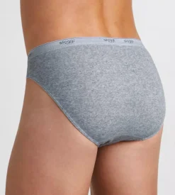 Sloggi Men Basic Mini, heren slip met smalle zijkanten (2-pack), grijs
