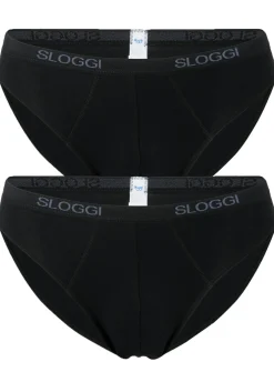 Sloggi Men Basic Mini, heren slips (2-pack), zwart