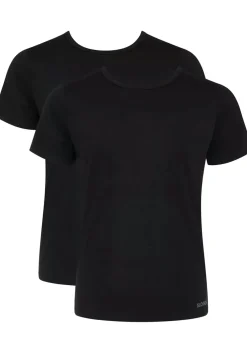 Sloggi Men GO ABC 2.0 O-Neck, heren T-shirt met een O-hals (2-pack), zwart