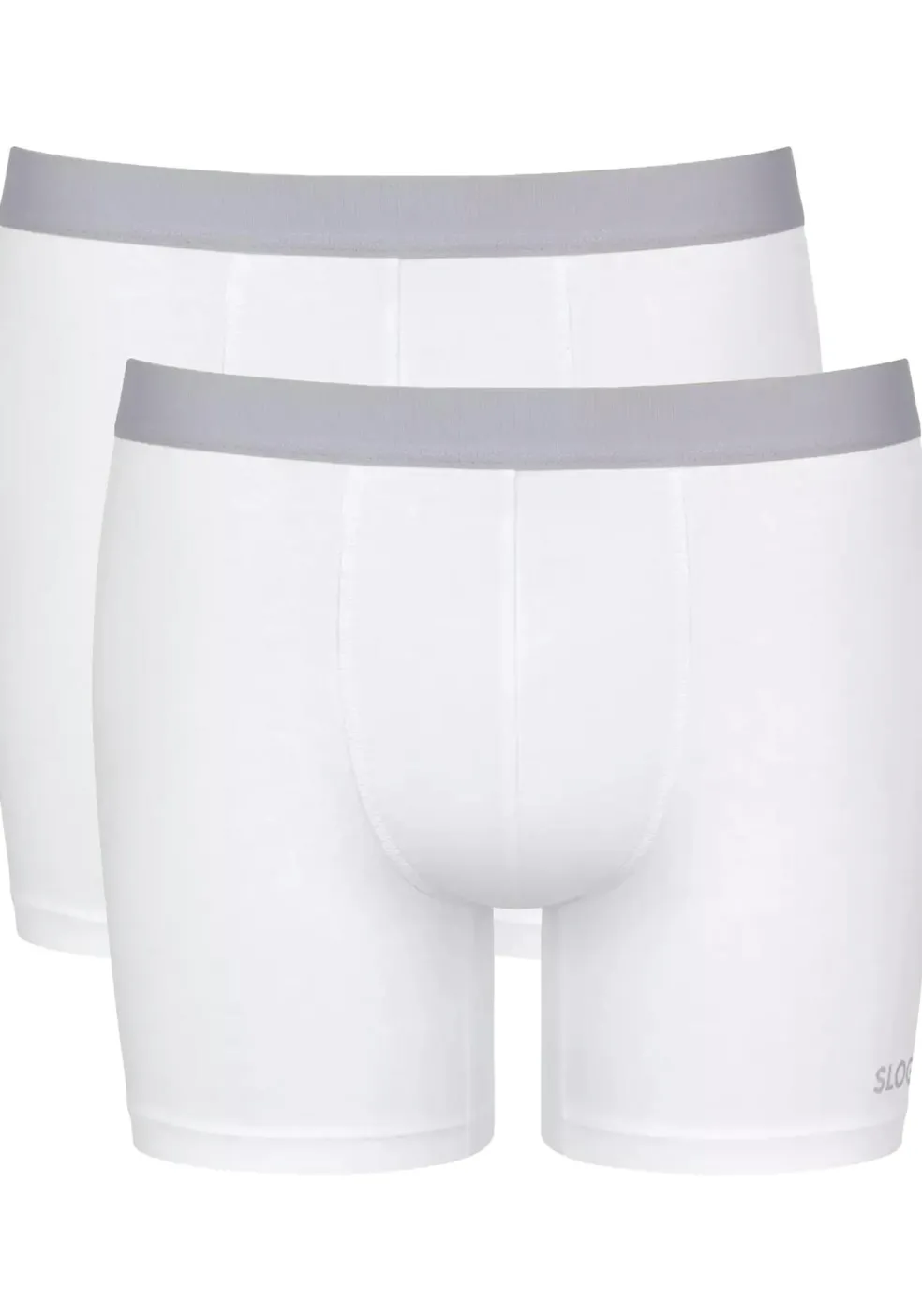 Sloggi Men GO ABC 2.0 Short, heren boxershort korte pijp (2-pack), wit