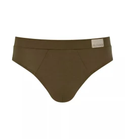 Sloggi Men GO Natural Brief, heren slip met smalle zijkanten (2-pack), bruin en olijfgroen
