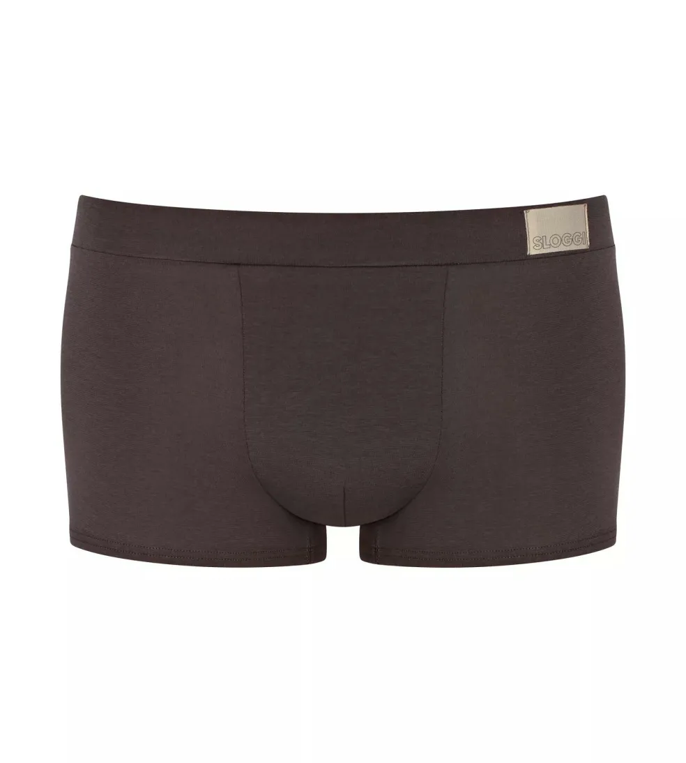 Sloggi Men GO Natural Hipster, heren boxershort korte pijp (2-pack), bruin en olijfgroen