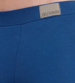 Sloggi Men GO Natural Short, heren boxershort korte pijp (2-pack), kobalt- en donkerblauw