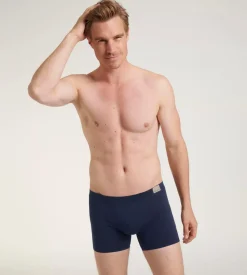 Sloggi Men GO Natural Short, heren boxershort korte pijp (2-pack), kobalt- en donkerblauw