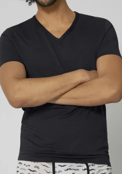 Sloggi Men GO Shirt V-Neck Slim Fit, heren T-shirt (1-pack), zwart