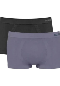 Sloggi Men GO Smooth Hipster, heren boxershort korte pijp (2-pack), zwart