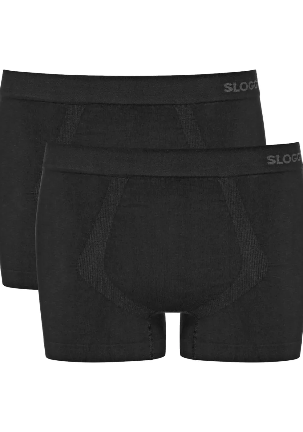 Sloggi Men GO Smooth Short, heren boxershort korte pijp (2-pack), zwart