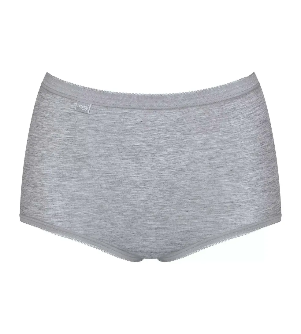 Sloggi Women Basic+ Maxi (4-pack), dames slip, wit, beige, zwart, grijs