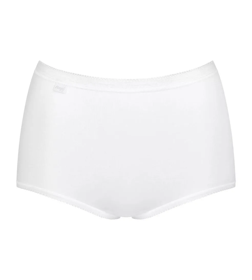 Sloggi Women Basic+ Maxi (4-pack), dames slip, wit, beige, zwart, grijs