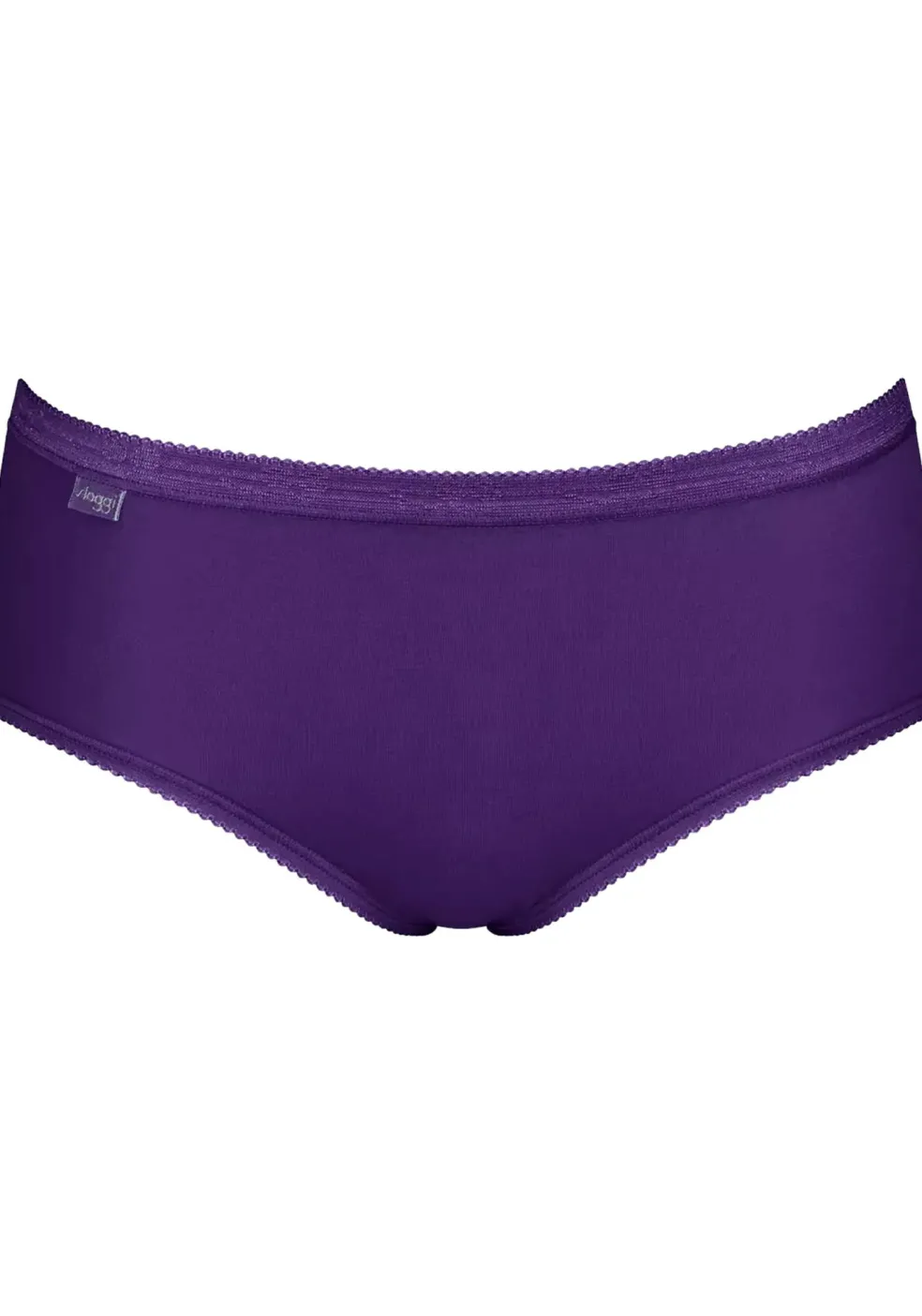 Sloggi Women Basic+ Midi (4-pack), dames slip, wit, grijs, roze, paars