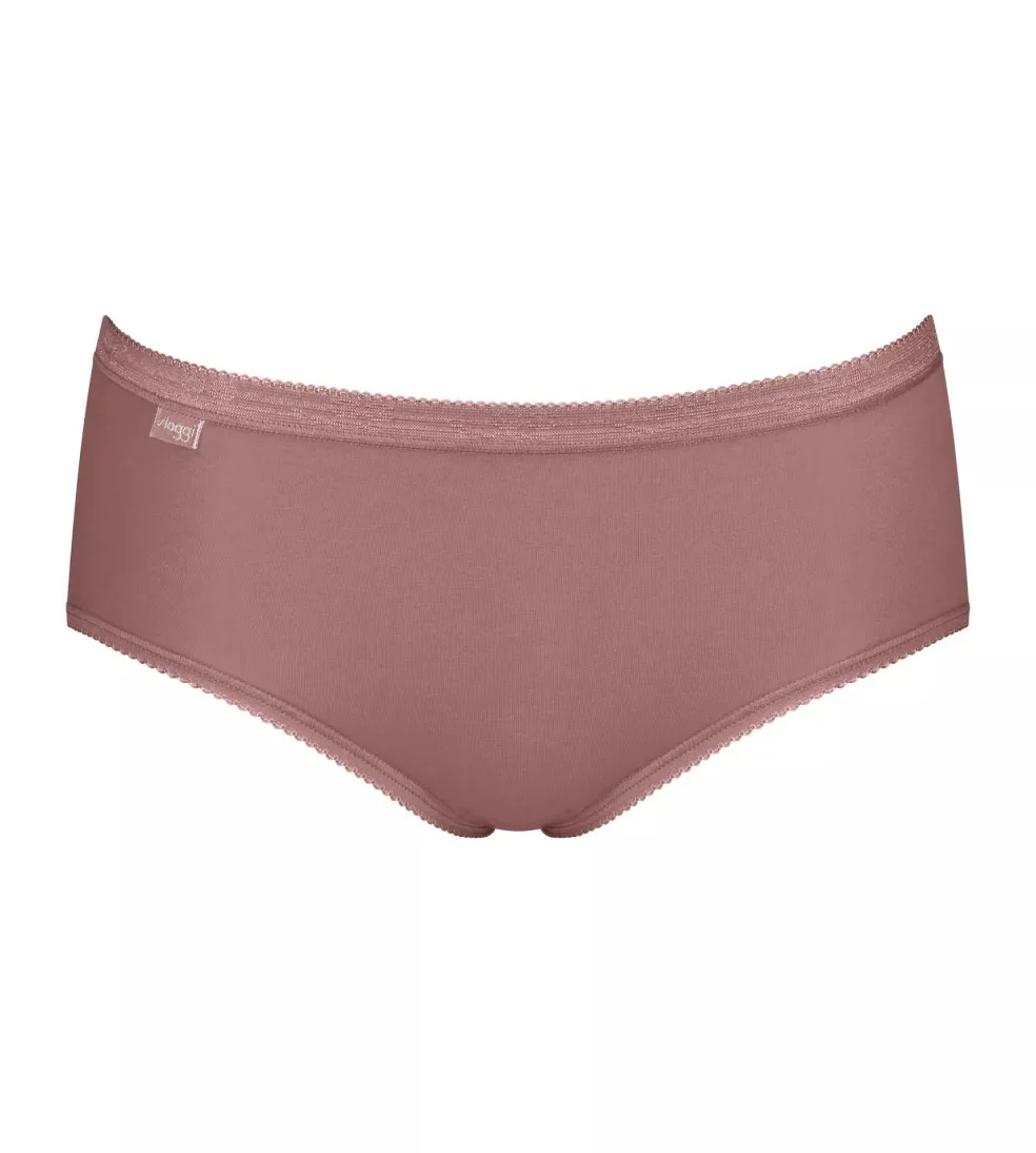 Sloggi Women Basic+ Midi (4-pack), dames slip, wit, grijs, zwart, beige