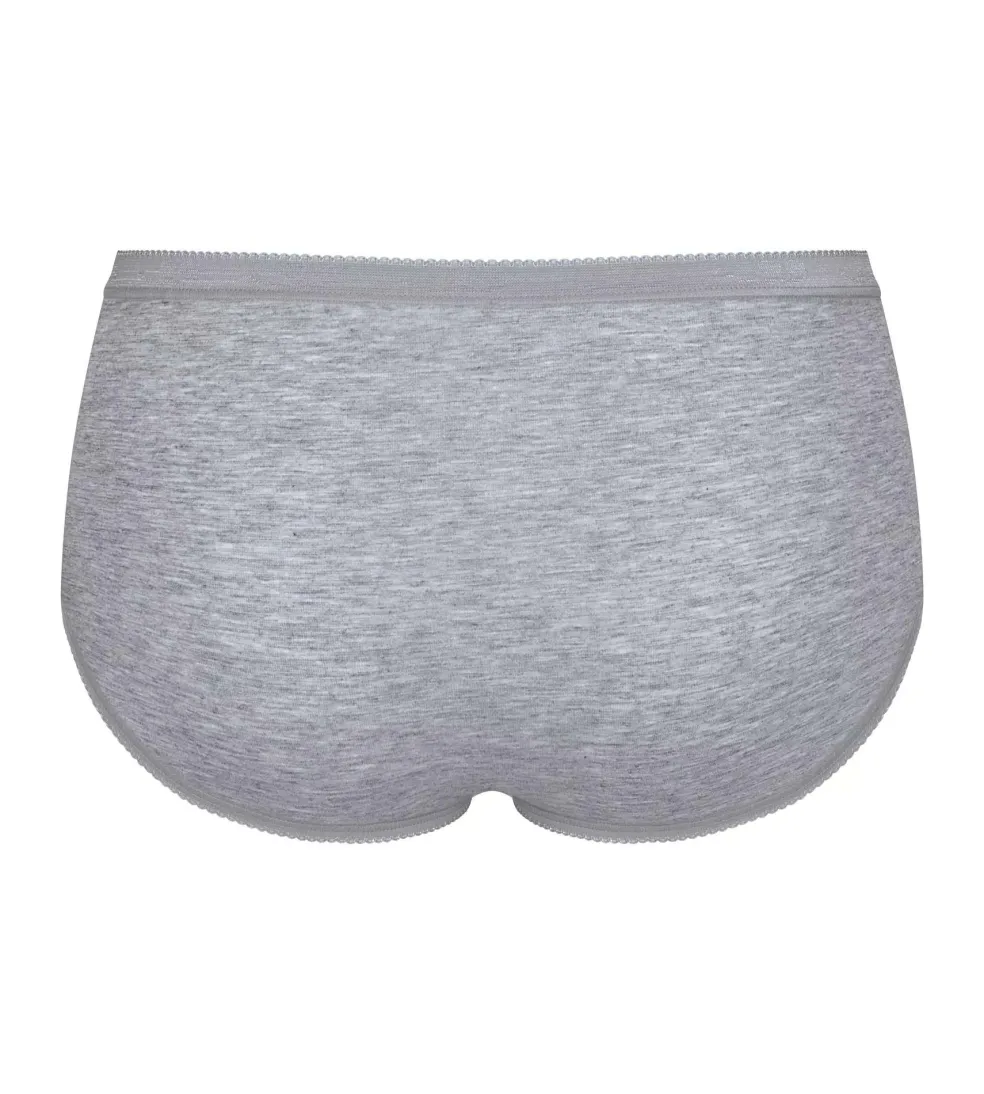 Sloggi Women Basic+ Midi (4-pack), dames slip, wit, grijs, zwart, beige