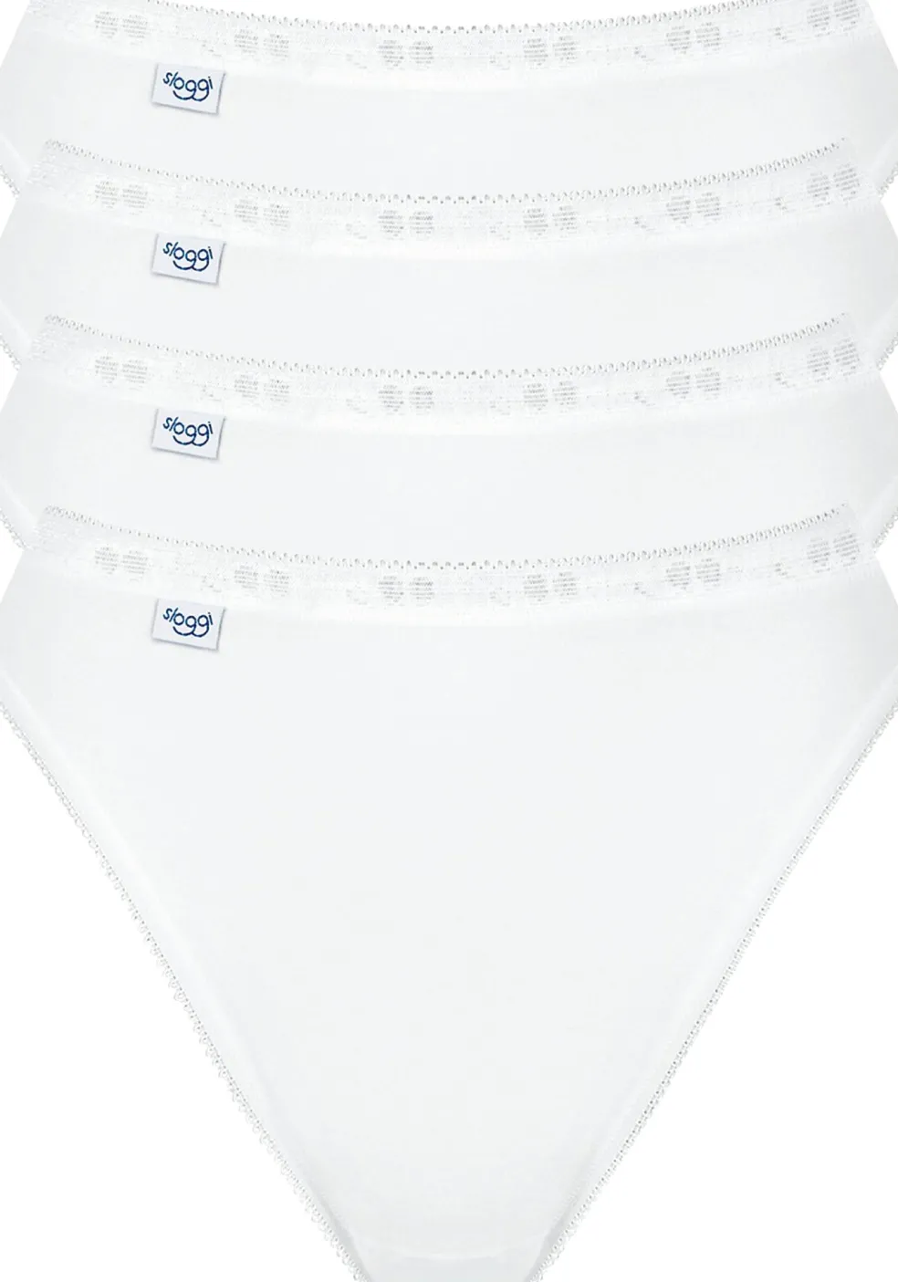 Sloggi Women Basic Tai, dames tai slip (4-Pack), wit