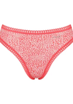 Sloggi Women GO Crush High leg (3-pack), dames slip, geel, oranjerood, print