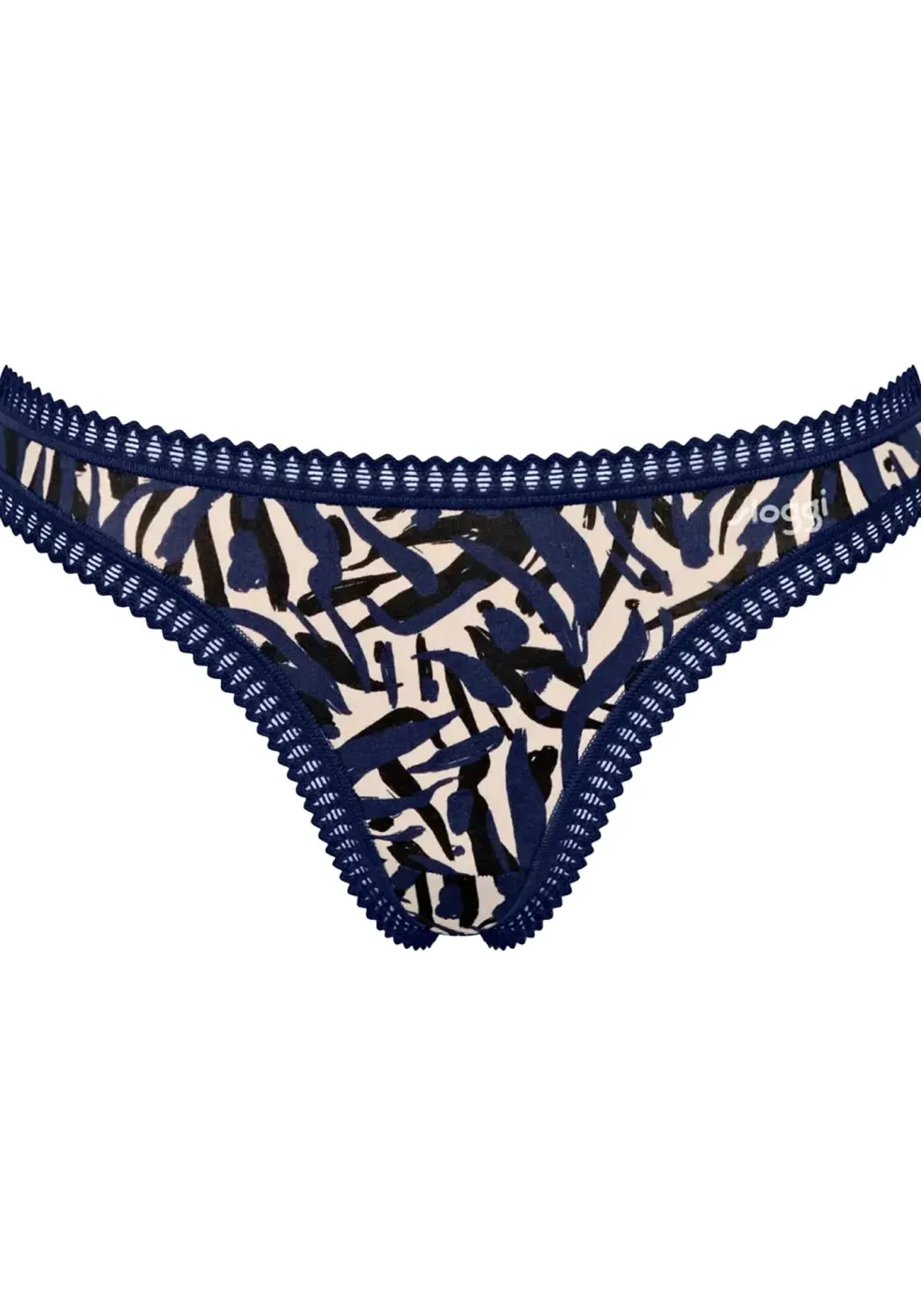 Sloggi Women GO Crush String (3-pack), dames string, zwart, blauw, print