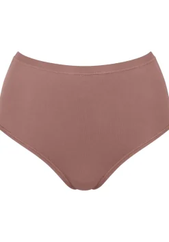 Sloggi Women GO Daily Cotton Highwaist (3-pack), dames slip, donkerbruin