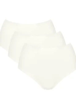 Sloggi Women GO Daily Cotton Highwaist (3-pack), dames slip, wit