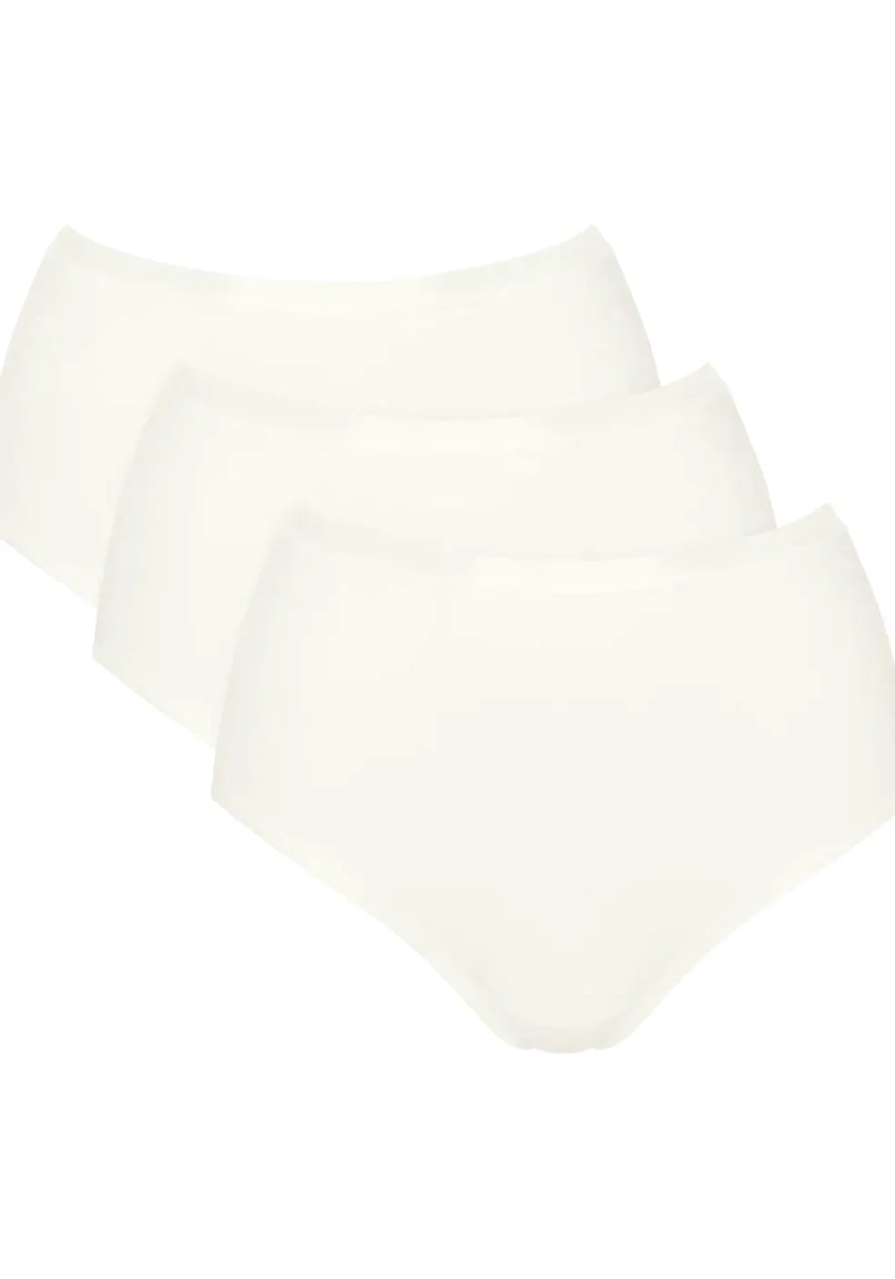 Sloggi Women GO Daily Cotton Highwaist (3-pack), dames slip, wit