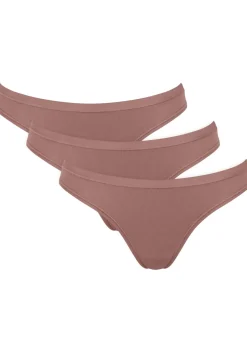 Sloggi Women GO Daily Cotton Mini (3-pack), dames slip, donkerbruin