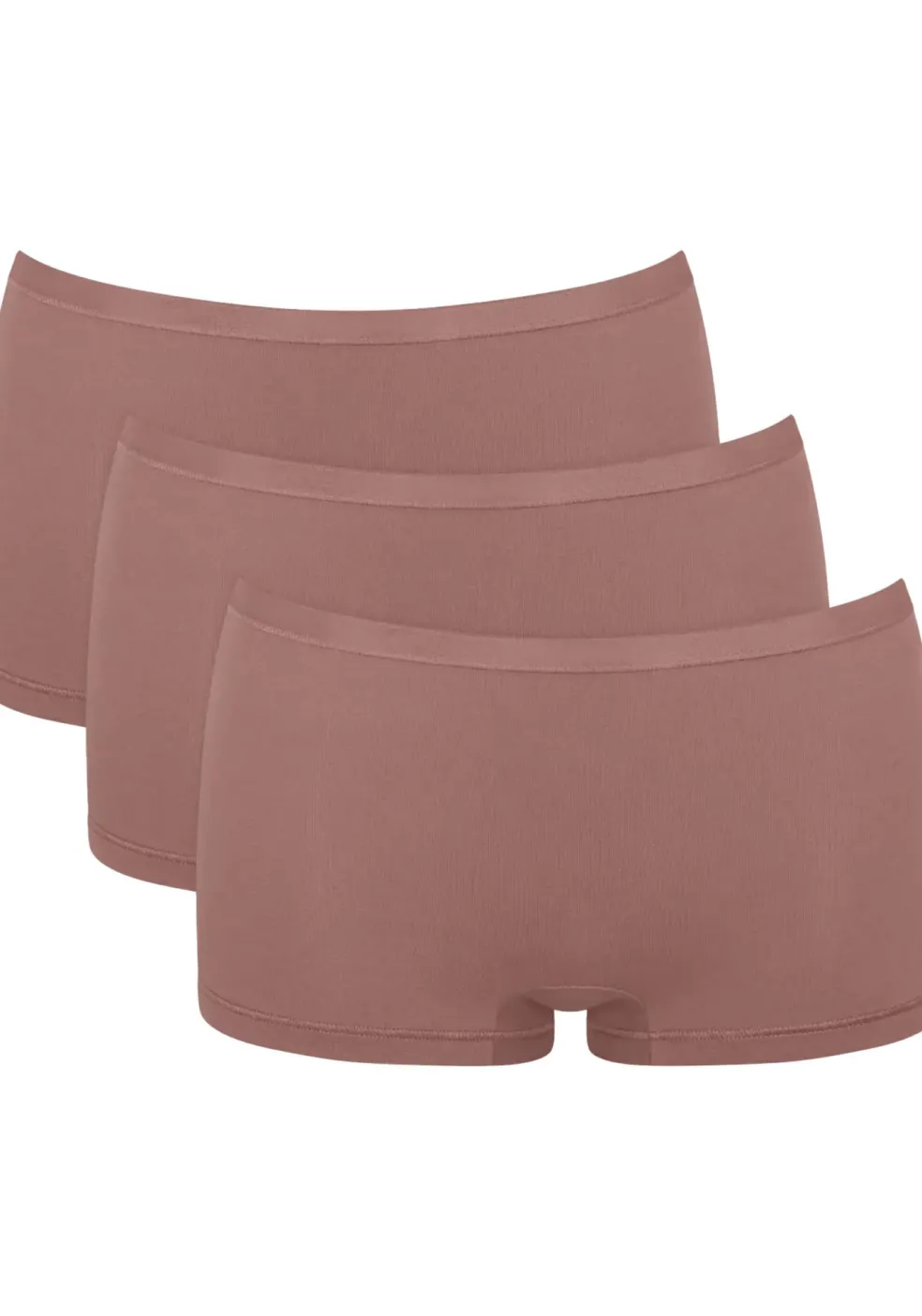 Sloggi Women GO Daily Cotton Short (3-pack), dames boxer, donkerbruin