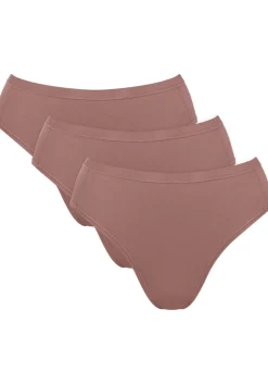 Sloggi Women GO Daily Cotton Tai (3-pack), dames slip, donkerbruin