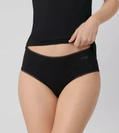 Sloggi Women GO Midi (2-pack), dames slip, zwart