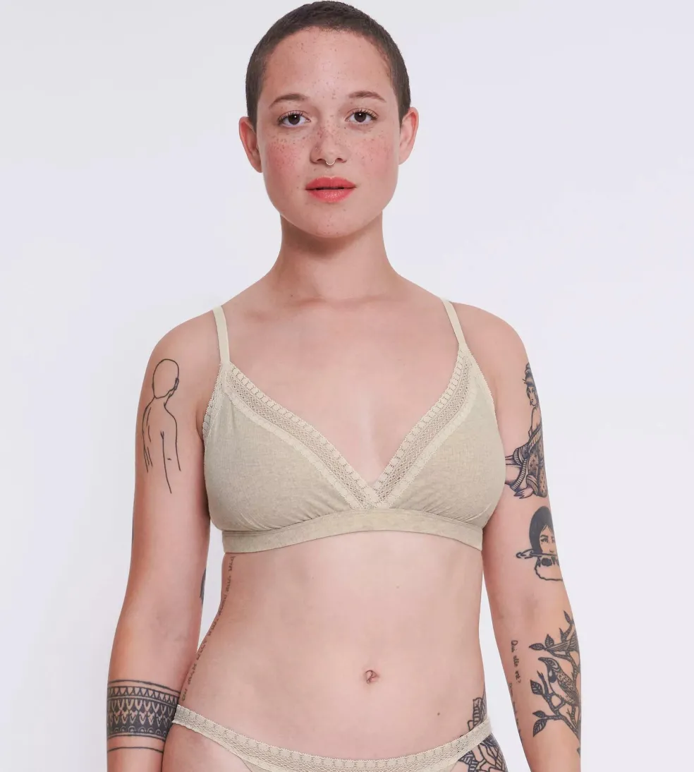 Sloggi Women GO Ribbed R Bralette, bralette, beige melange