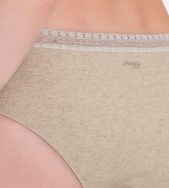 Sloggi Women GO Ribbed R Hipster (2-pack), dames slip, beige melange