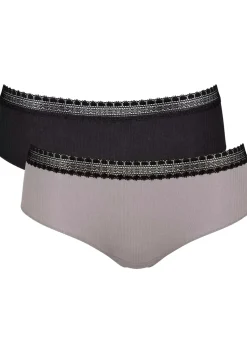 Sloggi Women GO Ribbed R Hipster (2-pack), dames slip, zwart