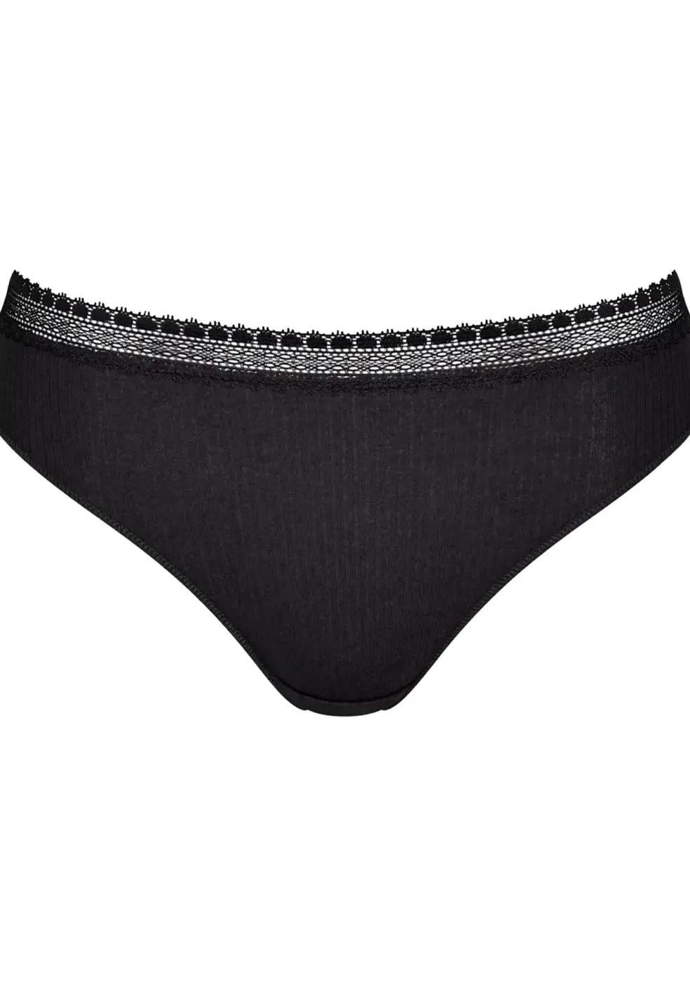 Sloggi Women GO Ribbed R Tai (2-pack), dames slip, zwart