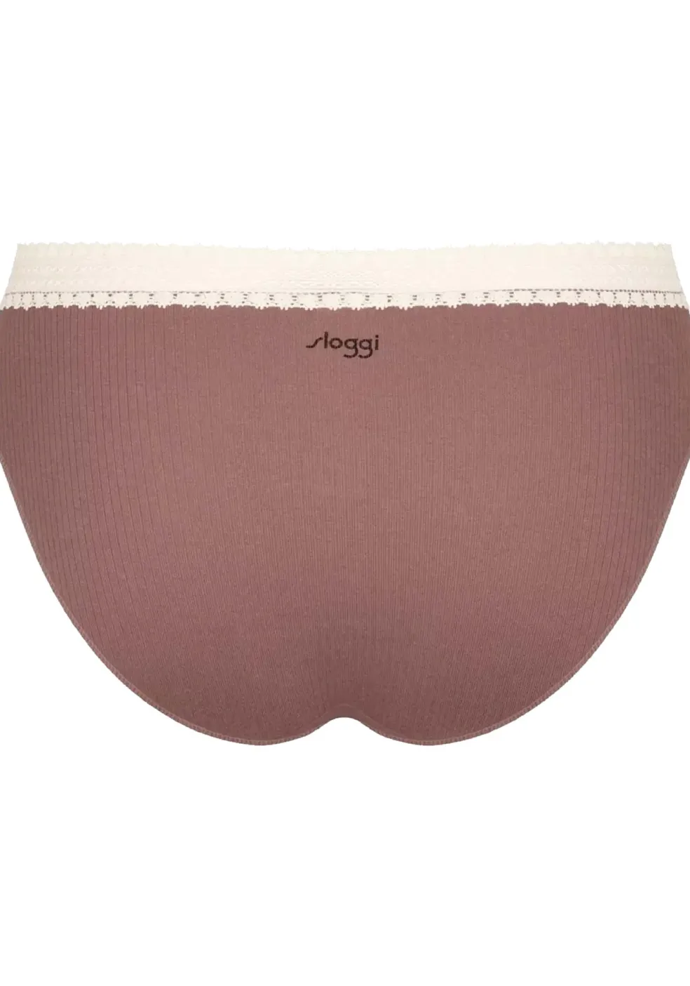 Sloggi Women GO Ribbed R Tai (2-pack), dames slip, lichtbruin en ecru
