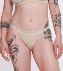 Sloggi Women GO Ribbed R Tanga (2-pack), dames slip, beige melange