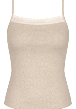 Sloggi Women GO Ribbed Spaghetti Top (1-pack), dames singlet, beige melange