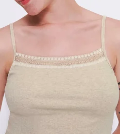 Sloggi Women GO Ribbed Spaghetti Top (1-pack), dames singlet, beige melange