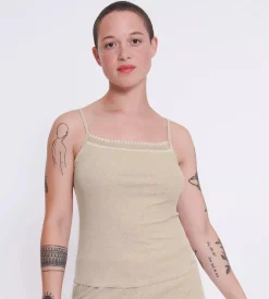 Sloggi Women GO Ribbed Spaghetti Top (1-pack), dames singlet, beige melange