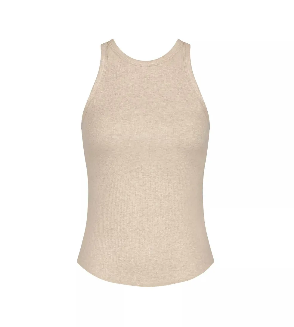 Sloggi Women GO Ribbed Tank Top (1-pack), dames singlet, beige melange