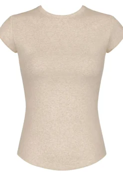 Sloggi Women GO Ribbed T-Shirt (1-pack), dames T-shirt, beige melange