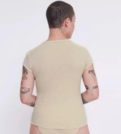 Sloggi Women GO Ribbed T-Shirt (1-pack), dames T-shirt, beige melange