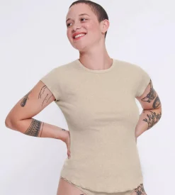Sloggi Women GO Ribbed T-Shirt (1-pack), dames T-shirt, beige melange