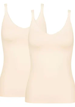 Sloggi Women GO Shirt 01 (2-pack), dames singlet, beige