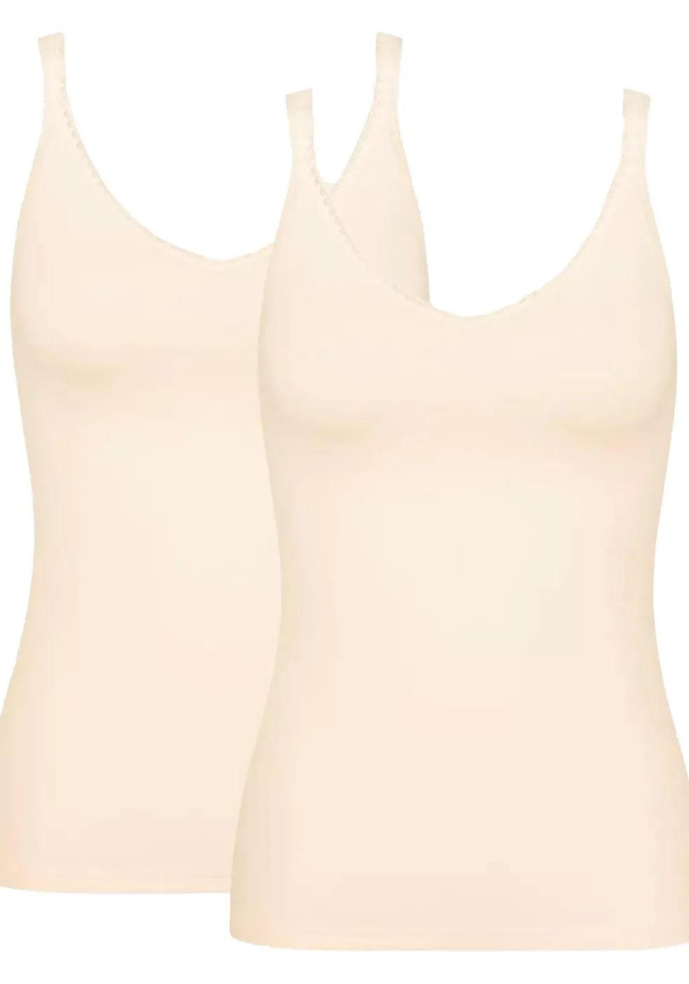 Sloggi Women GO Shirt 01 (2-pack), dames singlet, beige