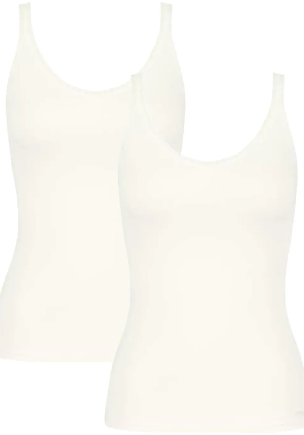 Sloggi Women GO Shirt 01 (2-pack), dames singlet, wit
