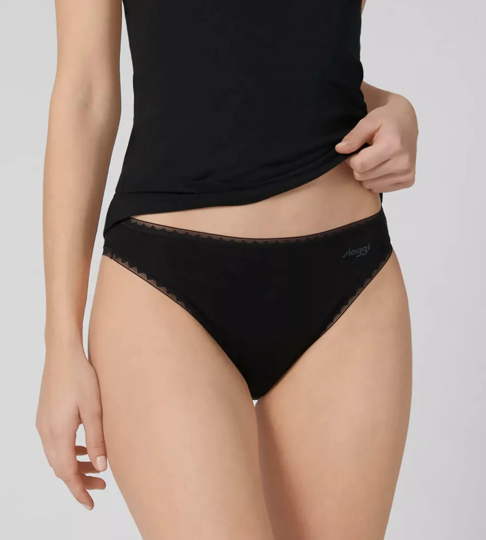Sloggi Women GO Tai (2-pack), dames slip, zwart