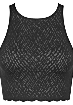 Sloggi Women ZERO Feel Bliss Crop Top (1-pack), dames korte top, zwart