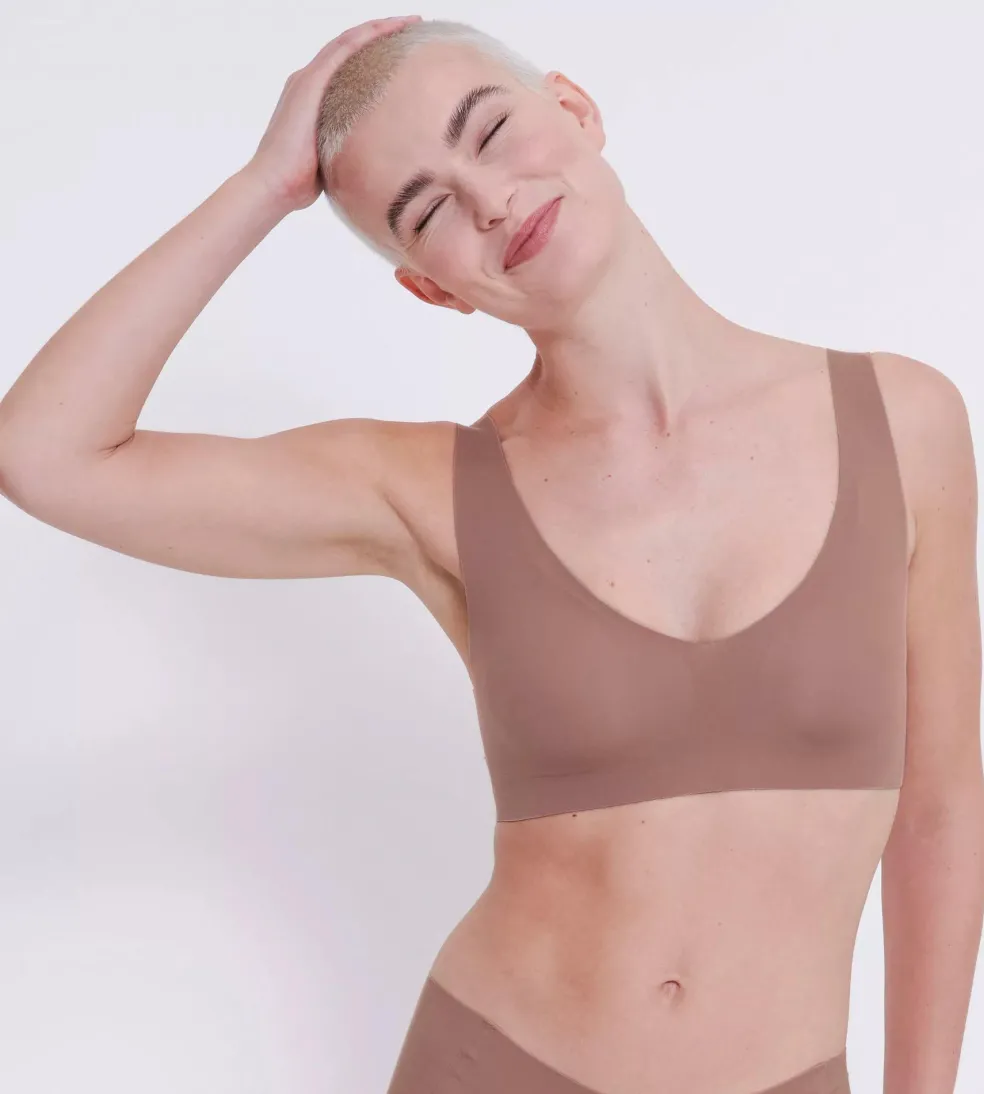 Sloggi Women ZERO Feel 2.0 Bralette, bralette, donkerbruin
