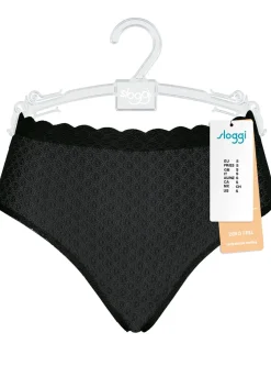 Sloggi Women ZERO Feel Lace High Waist Brief, hoge dames slip kant, zwart