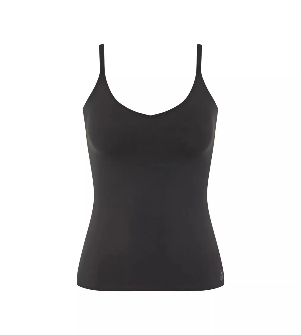 Sloggi Women ZERO Feel 2.0 Spaghetti Top (1-pack), dames singlet, zwart
