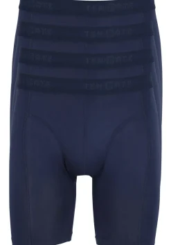 TEN CATE Basics men bamboo viscose long shorts (4-pack), heren boxers lange pijpen, blauw