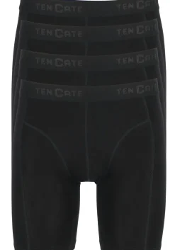 TEN CATE Basics men bamboo viscose long shorts (4-pack), heren boxers lange pijpen, zwart
