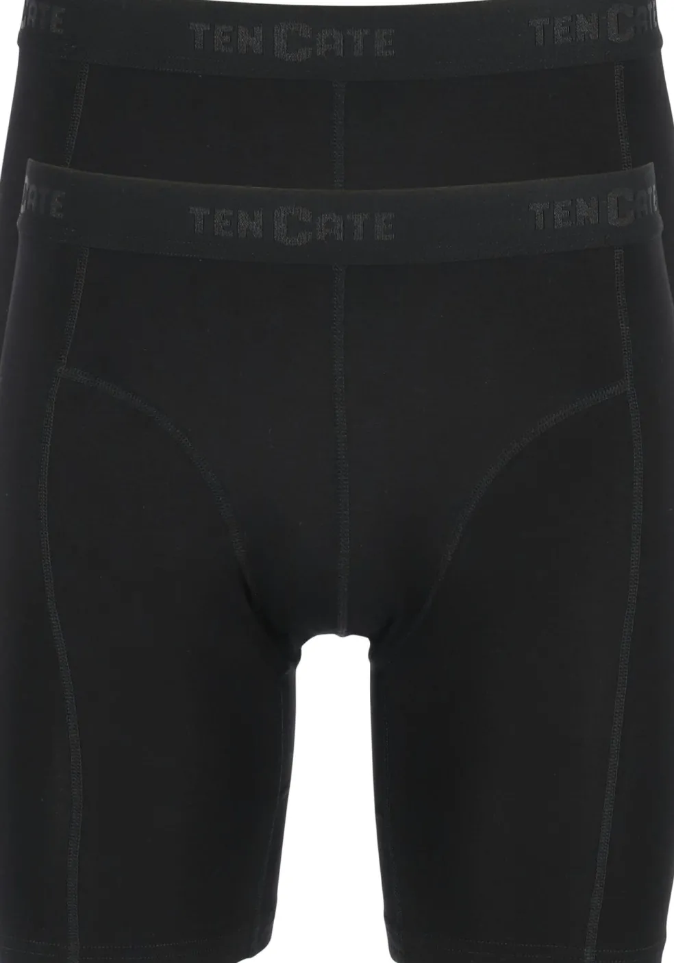 TEN CATE Basics men bamboo viscose long shorts (2-pack), heren boxers lange pijpen, zwart